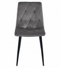Zestaw stół NP 120x80cm Craft Czarny + 4 krzesła LIBRA szare