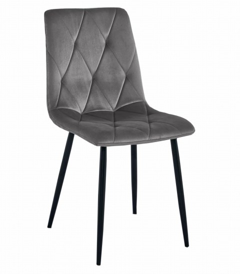 Zestaw stół NP 120x80cm Craft Czarny + 4 krzesła LIBRA szare