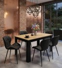 Krzesło MANGO - ekoskóra czarna / nogi czarne x 4