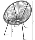 Krzesło BRASIL - rattan x 1